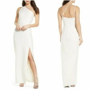 WAYF The Lenore One Shoulder Column Dress